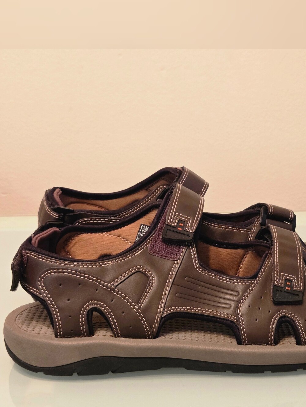 Mens Weatherproof Vintage Sandals Size 13 Brown